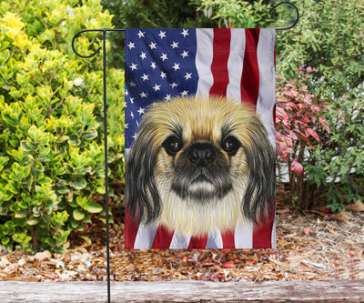 Pekingese Dog Design Garden & House Flags - JillnJacks Exclusive