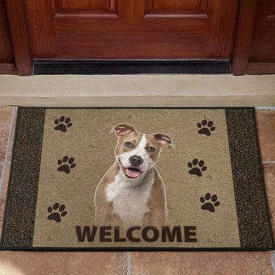 Staffordshire Terrier (Staffie) Design Premium Handcrafted Door Mats - JillnJacks Exclusive