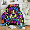 Boston Terrier Design Premium Fleece Blankets - Art by Cindy Sang - JillnJacks Exclusive