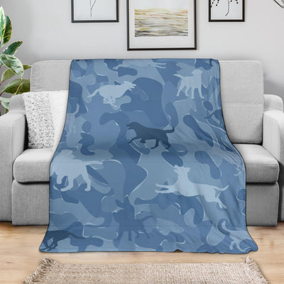 Labrador Blue Camouflage Design Premium Blanket