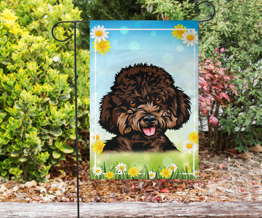 Poodle Design #2 Spring and Summer Garden And House Flags - 2022 Collection