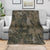 Australian Cattle Dog Pale Green Camouflage Design Premium Blanket