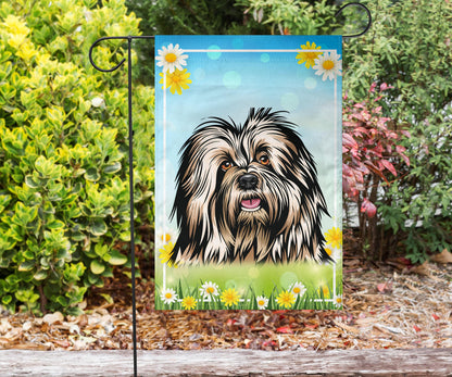 Old English Sheepdog Design Spring and Summer Garden And House Flags - 2022 Collection