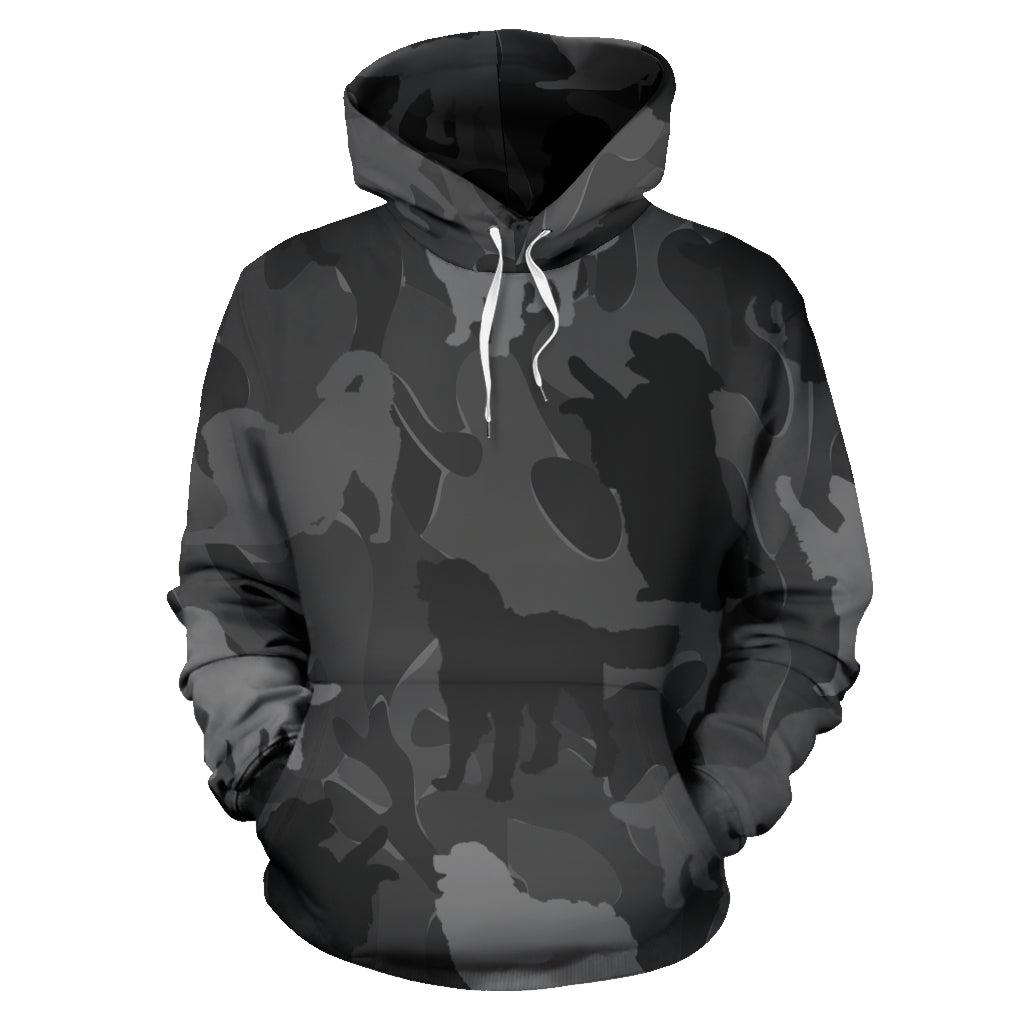 Bernese Mountain Dark Grey All Over Print Camouflage Hoodie - JillnJacks Exclusive - Jill 'n Jacks