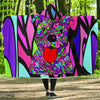 Pit Bull Design Hooded Blankets - Art by Cindy Sang - JillnJacks Exclusive
