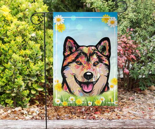 Shiba Inu Design Spring Garden And House Flags - 2023 Collection by Cindy Sang