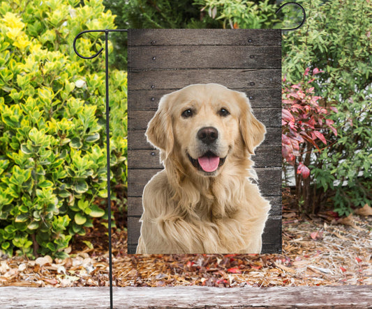 Golden Retriever (Goldie) Dog Design Garden & House Flags - JillnJacks Exclusive