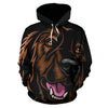 Irish Setter Design #2 All Over Print Hoodies With Black Background
