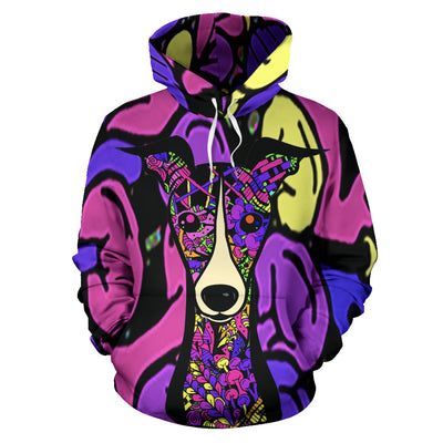 Greyhound Design #2 All Over Print Hoodies - Art By Cindy Sang - JillnJacks Exclusive