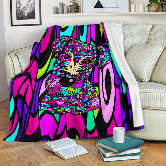 Airedale Terrier Design Premium Fleece Blankets - Art by Cindy Sang - JillnJacks Exclusive