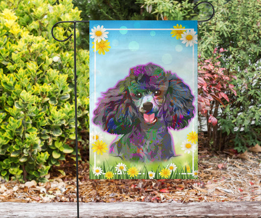 Poodle Design #2 Spring Garden And House Flags - 2023 Collection by Cindy Sang
