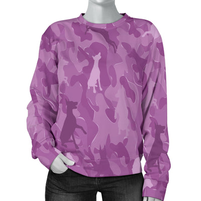 Doberman Pink Camouflage Design Sweater For Women - JillnJacks Exclusive