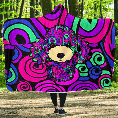 Poodle Design Hooded Blankets - Art by Cindy Sang - JillnJacks Exclusive