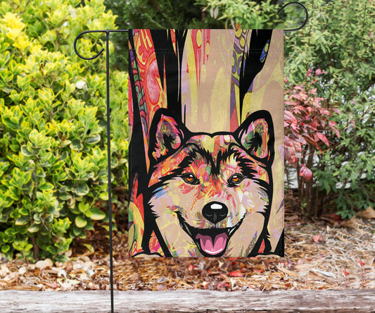 Shiba Inu Design Garden and House Flags - Art by Cindy Sang - 2023 Collection