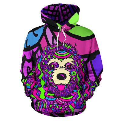 Poodle Design All Over Print Hoodies - Art By Cindy Sang - JillnJacks Exclusive
