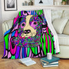 Blue Heeler Design Premium Fleece Blankets - Art by Cindy Sang - JillnJacks Exclusive