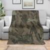 Airedale Terrier Pale Green Camouflage Design Premium Blanket