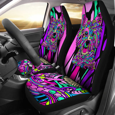 Westie Design Car Seat Covers - Art by Cindy Sang - JillnJacks Exclusive