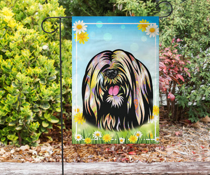 Lhasa Apso Design Spring Garden And House Flags - 2023 Collection by Cindy Sang