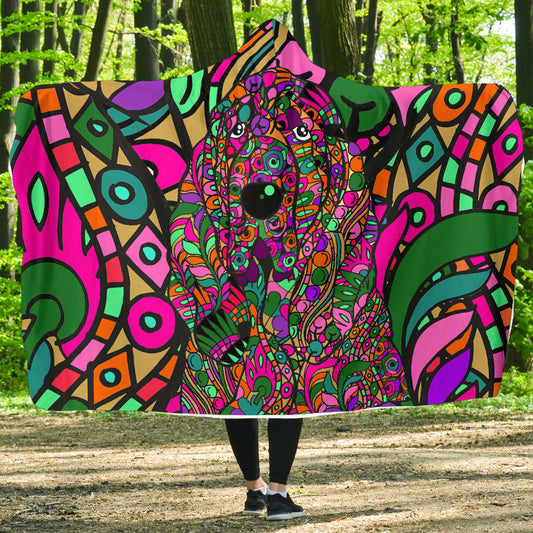 Bloodhound Design Hooded Blankets - Art by Cindy Sang - JillnJacks Exclusive