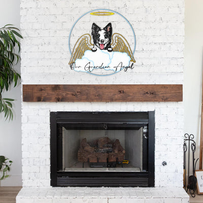 Border Collie Design My Guardian Angel Metal Sign for Indoor or Outdoor Use