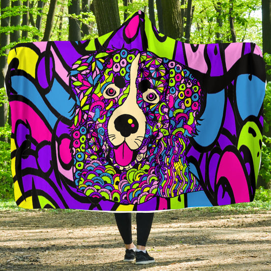 Bernese Mountain Dog Design Hooded Blankets - Art by Cindy Sang - JillnJacks Exclusive