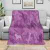 Rottweiler Pink Camouflage Design Premium Blanket