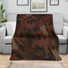 Bernese Mountain Dog Maroon Camouflage Design Premium Blanket