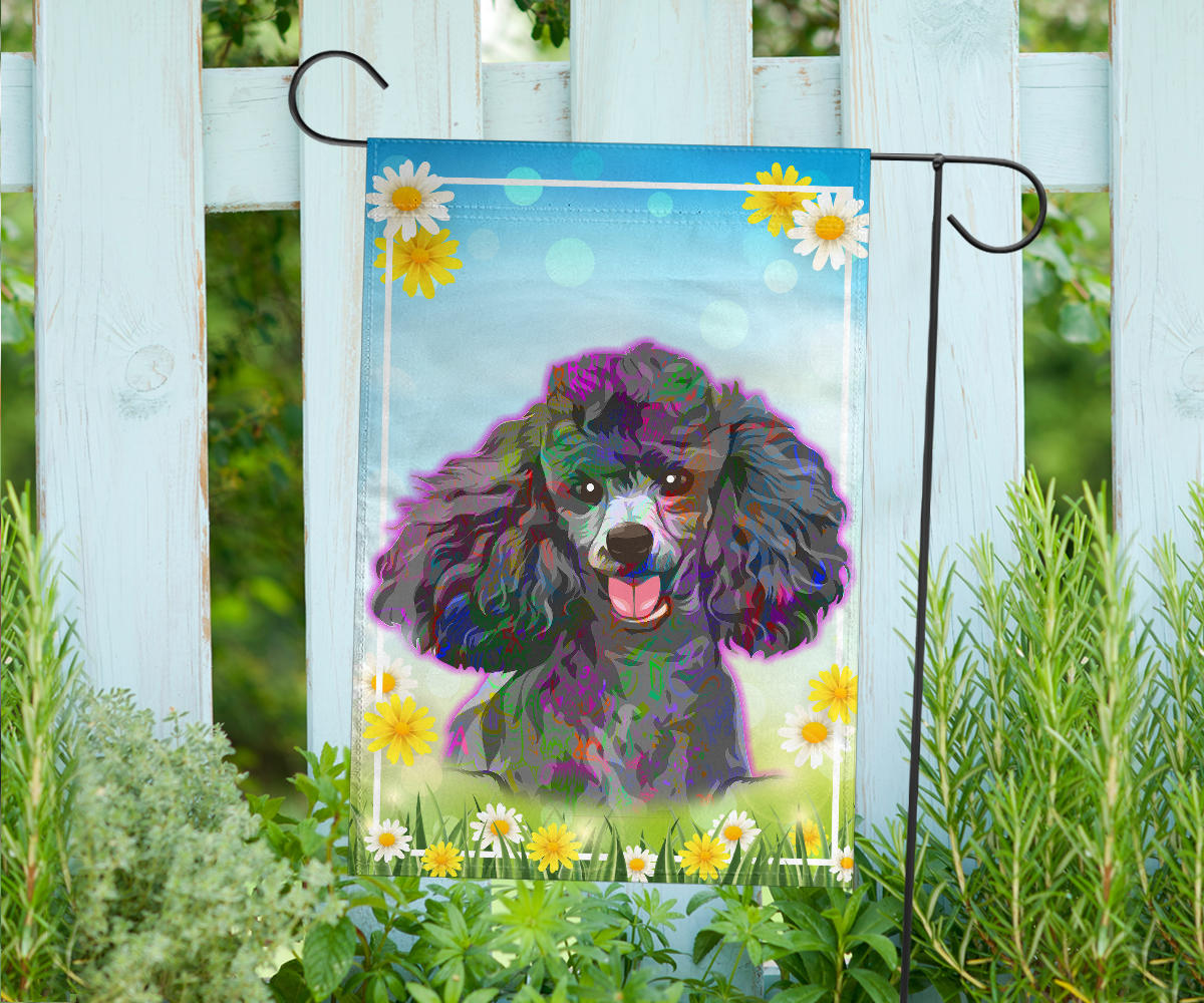 Poodle Design #2 Spring Garden And House Flags - 2023 Collection by Cindy Sang