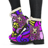 Shiba Inu Design Handcrafted Faux Fur Leather Boots - Art by Cindy Sang - JillnJacks Exclusive
