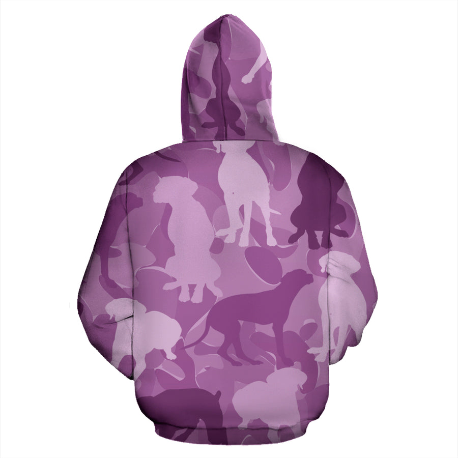Vizsla Pink All Over Print Camouflage Hoodie - JillnJacks Exclusive