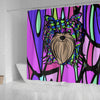 Yorkshire Terrier (Yorkie) Design Shower Curtains (Design #2) - Art By Cindy Sang