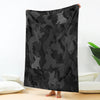 French Bulldog Grey Camouflage Design Premium Blanket