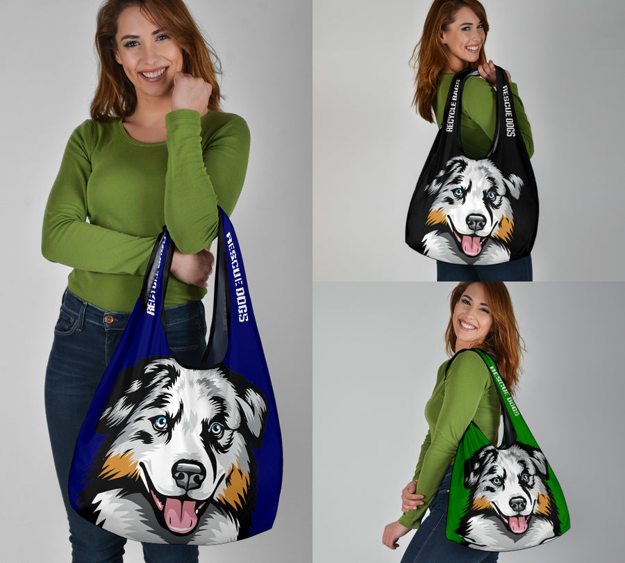Australian Shepherd Design 3 Pack Grocery Bags - 2022 Collection