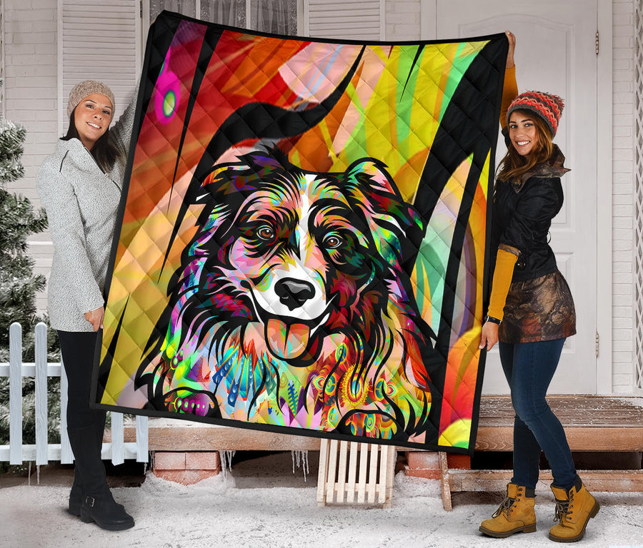 Australian Shepherd Design #2 Handcrafted Premium Quilts - 2023 Collection by Cindy Sang