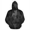 Chinese Crested Dog Design Grey Camouflage All Over Print Zip-Up Hoodies