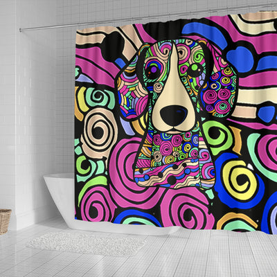 Beagle Design Shower Curtains - Art By Cindy Sang