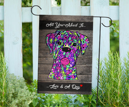 Boxer Design Garden & House Flags - Art By Cindy Sang - JillnJacks Exclusive