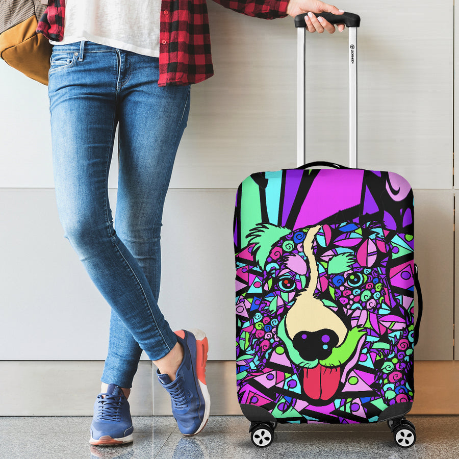 Australian Shepherd Design Luggage Covers - Art by Cindy Sang - JillnJacks Exclusive
