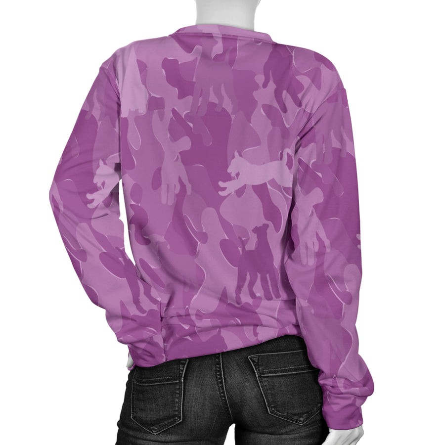 Airedale Terrier Pink Camouflage Design Sweater For Women - JillnJacks Exclusive