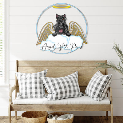 Scottish Terrier Design My Guardian Angel Metal Sign for Indoor or Outdoor Use