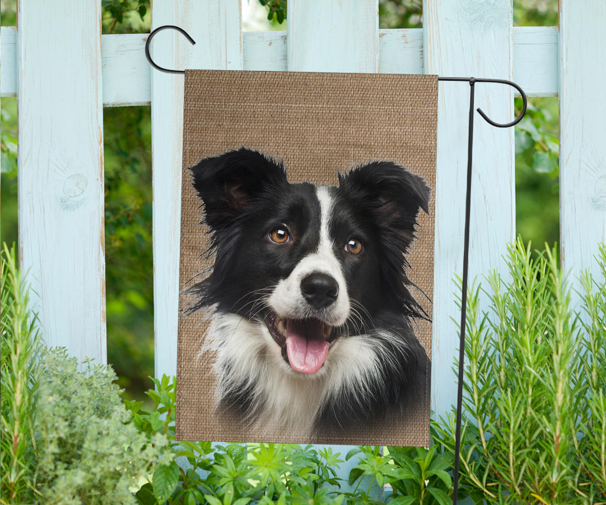 Border Collie Dog Design Garden & House Flags - JillnJacks Exclusive