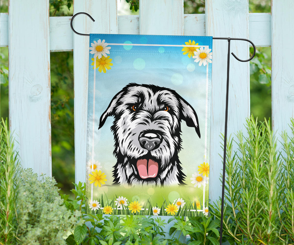 Irish Wolfhound Design Spring and Summer Garden And House Flags - 2022 Collection