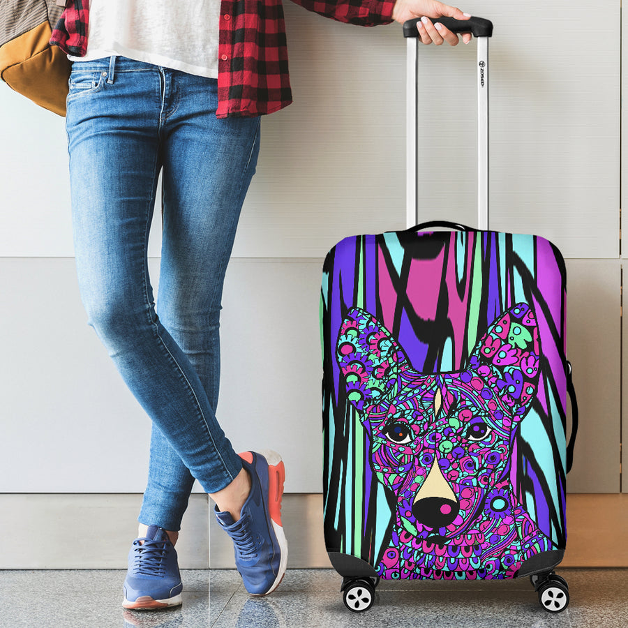 Basenji Design Luggage Covers - Art by Cindy Sang - JillnJacks Exclusive