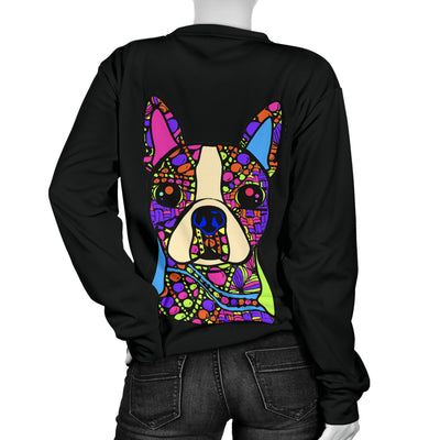 Boston Terrier Design Sweaters For Women - Art by Cindy Sang - JillnJacks Exclusive