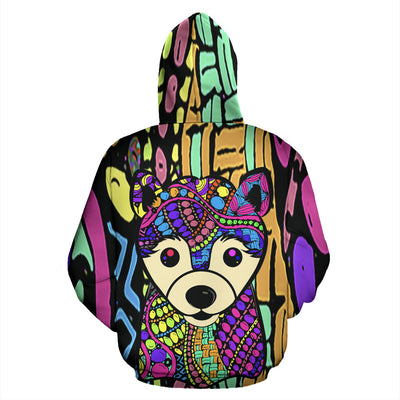 Shiba Inu Design #2 All Over Print Zip-Up Hoodies - Art By Cindy Sang - JillnJacks Exclusive