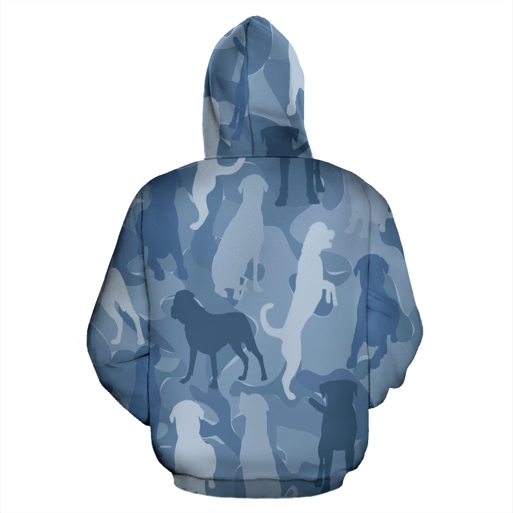 Rottweiler Light Blue All Over Print Camouflage Hoodie - JillnJacks Exclusive - Jill 'n Jacks