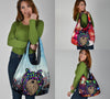 Yorkshire Terrier (Yorkie) Design 3 Pack Grocery Bags With Holiday / Christmas Print #2 - Art by Cindy Sang