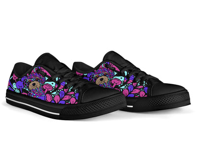 Maltese Design Canvas Low Tops Shoes - Art By Cindy Sang - JillnJacks Exclusive