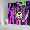 Staffordshire Terrier (Staffie) Design Shower Curtains - Art By Cindy Sang